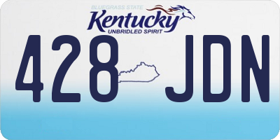 KY license plate 428JDN