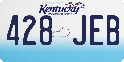 KY license plate 428JEB