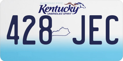 KY license plate 428JEC