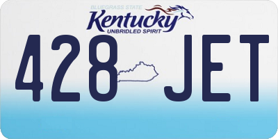 KY license plate 428JET