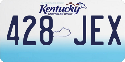 KY license plate 428JEX
