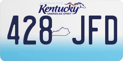 KY license plate 428JFD