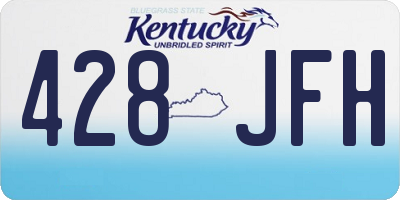 KY license plate 428JFH