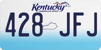 KY license plate 428JFJ