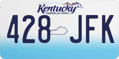 KY license plate 428JFK