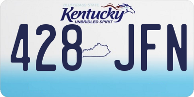 KY license plate 428JFN