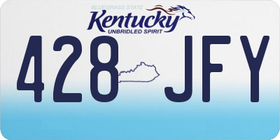 KY license plate 428JFY