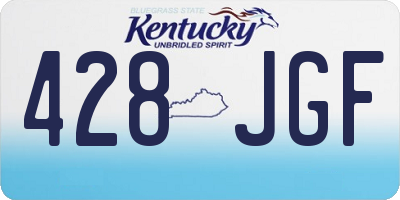 KY license plate 428JGF