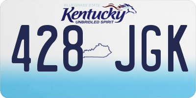 KY license plate 428JGK