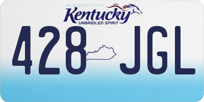 KY license plate 428JGL