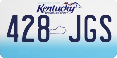 KY license plate 428JGS
