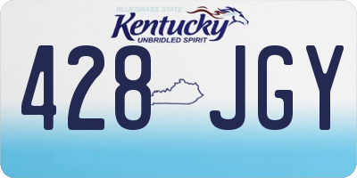 KY license plate 428JGY