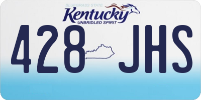 KY license plate 428JHS