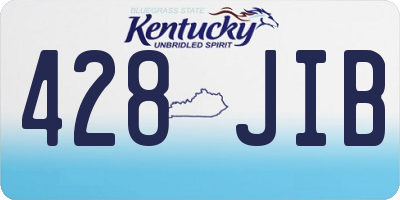 KY license plate 428JIB