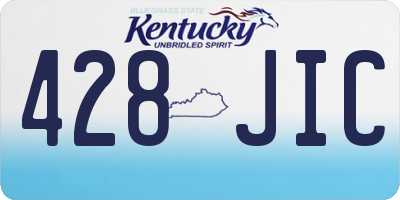 KY license plate 428JIC