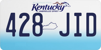 KY license plate 428JID