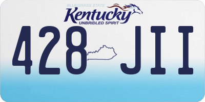 KY license plate 428JII