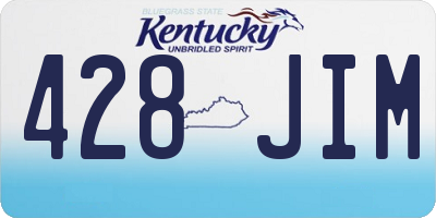 KY license plate 428JIM