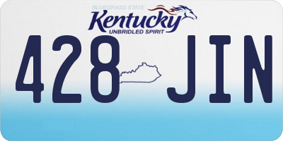 KY license plate 428JIN