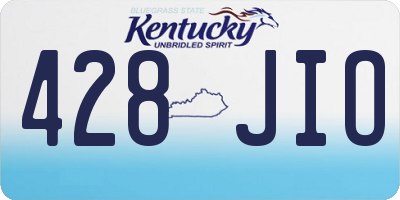 KY license plate 428JIO