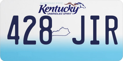 KY license plate 428JIR