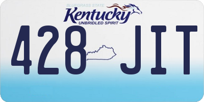 KY license plate 428JIT