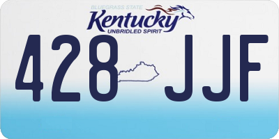 KY license plate 428JJF