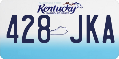 KY license plate 428JKA
