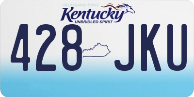 KY license plate 428JKU