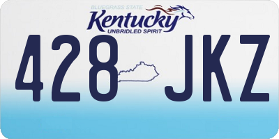 KY license plate 428JKZ
