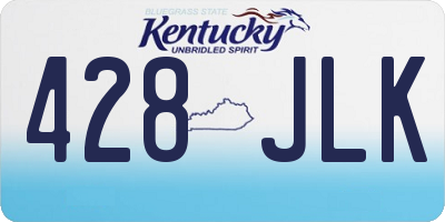 KY license plate 428JLK