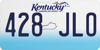 KY license plate 428JLO
