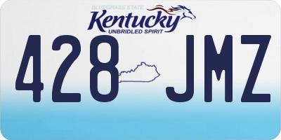 KY license plate 428JMZ