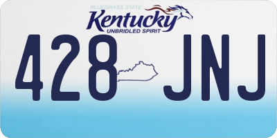 KY license plate 428JNJ