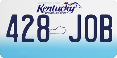 KY license plate 428JOB
