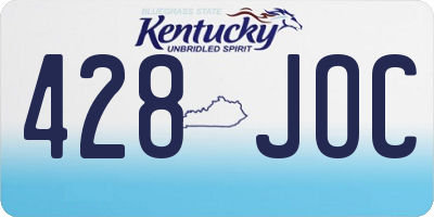 KY license plate 428JOC