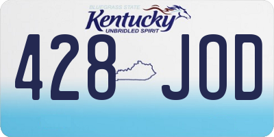 KY license plate 428JOD