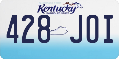 KY license plate 428JOI