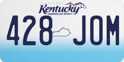 KY license plate 428JOM