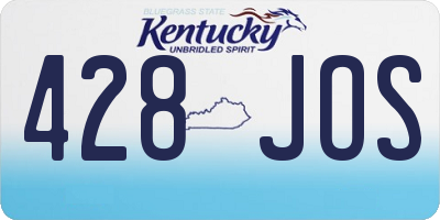 KY license plate 428JOS
