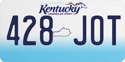 KY license plate 428JOT