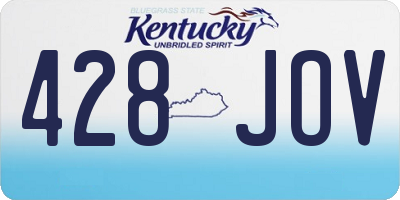 KY license plate 428JOV