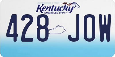 KY license plate 428JOW