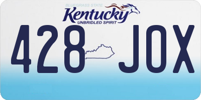 KY license plate 428JOX