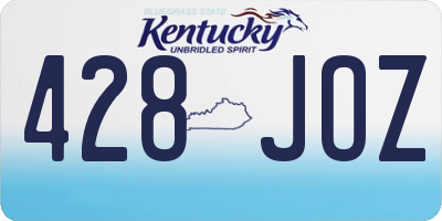 KY license plate 428JOZ