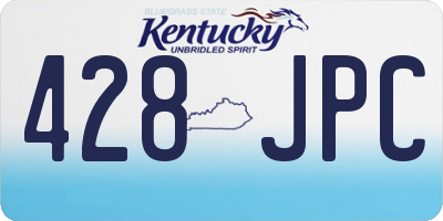 KY license plate 428JPC