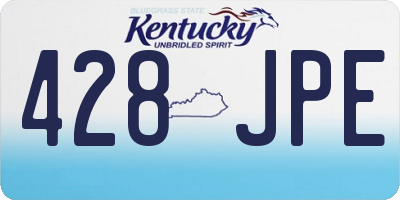 KY license plate 428JPE
