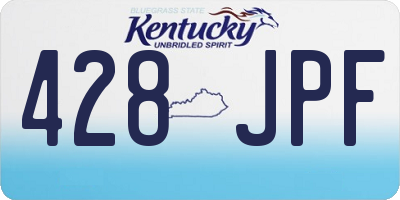 KY license plate 428JPF