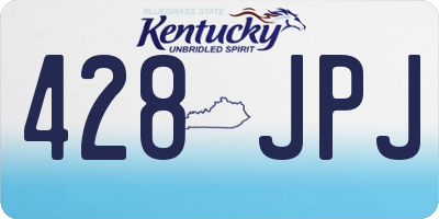 KY license plate 428JPJ