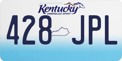 KY license plate 428JPL